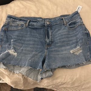 high rise jean shorts